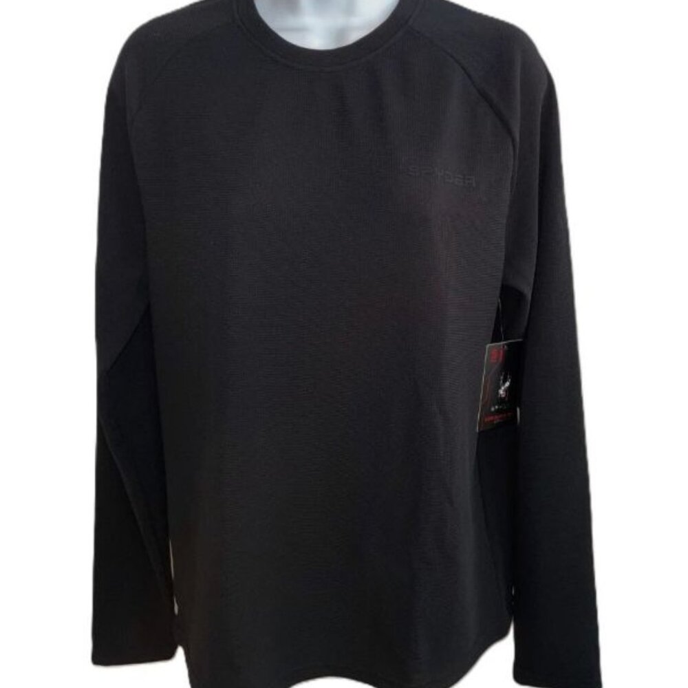 SPYDER Men's NWT Long Sleeve Tee Loungewear Size Small Black